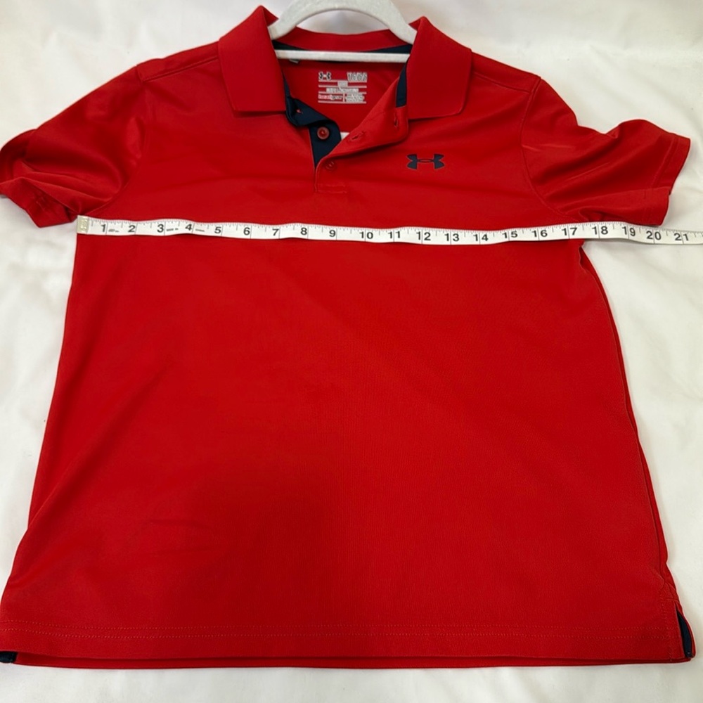 Under Armour youth heat gear  Polo Shirt red - Picture 4 of 7
